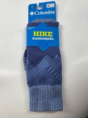 Columbia Hike Crew Socks Light weight merino wool M6-9, W8-11.5